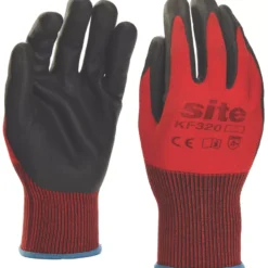 Site 320 Nitrile Foam Coated Gloves Red / Black Medium