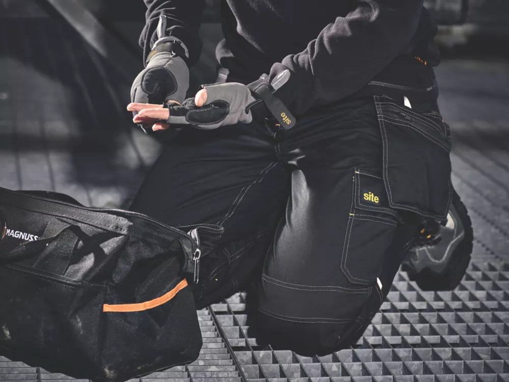 Site 410 Fingerless Performance Gloves Grey / Black Large 5 Site 410 Fingerless Performance Gloves Grey / Black Large - Image 3