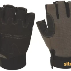 Site 410 Fingerless Performance Gloves Grey / Black Large
