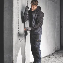 Site Kardal Water-Resistant Softshell Jacket Black / Grey Large 52" Chest -Home Tools Sales 2024 207FH A5