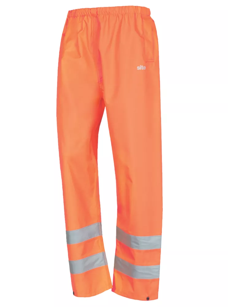 Site Huske Hi-Vis Over Trousers Elasticated Waist Orange XX Large 28" W 47" L 3 Site Huske Hi-Vis Over Trousers Elasticated Waist Orange XX Large 28" W 47" L