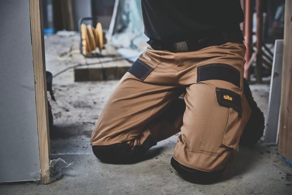 Site Pointer Work Trousers Stone / Black 34" W 32" L 5 Site Pointer Work Trousers Stone / Black 34" W 32" L - Image 3