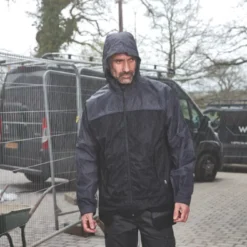 Site Ninebark Waterproof Jacket Grey / Black Medium 39" Chest -Home Tools Sales 2024 298FH A3