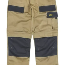 Site Pointer Work Trousers Stone / Black 32" W 32" L