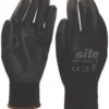 Site 120 PU Palm Dip Gloves Black Medium -Home Tools Sales 2024 391FR P