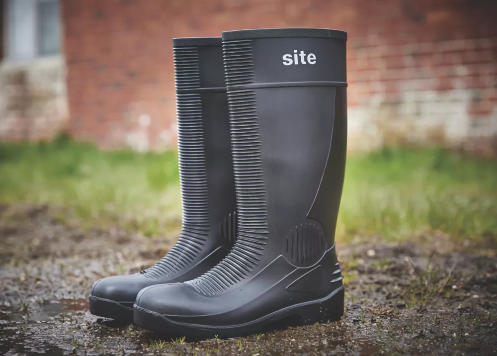 Site Trench Safety Wellies Black Size 10 5 Site Trench Safety Wellies Black Size 10 - Image 3
