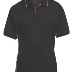 Site Barchan Moisture Wicking Polo Shirt Black Medium 44 1/2" Chest