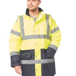 Site Shackley Hi-Vis Traffic Jacket Yellow/Navy Medium 51" Chest -Home Tools Sales 2024 466XR A5