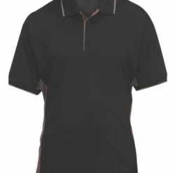 Site Barchan Moisture Wicking Polo Black X Large 48 1/2" Chest