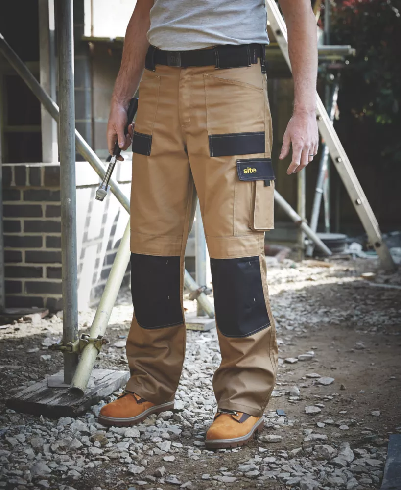 Site Pointer Work Trousers Stone / Black 40" W 32" L 9 Site Pointer Work Trousers Stone / Black 40" W 32" L - Image 7