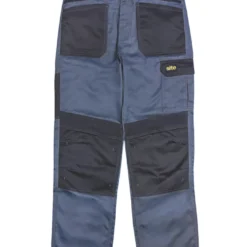 Site Harrier Work Trousers Grey / Black 40" W 32" L