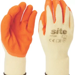 Site 380 Latex Builders Gloves Orange / Yellow Large