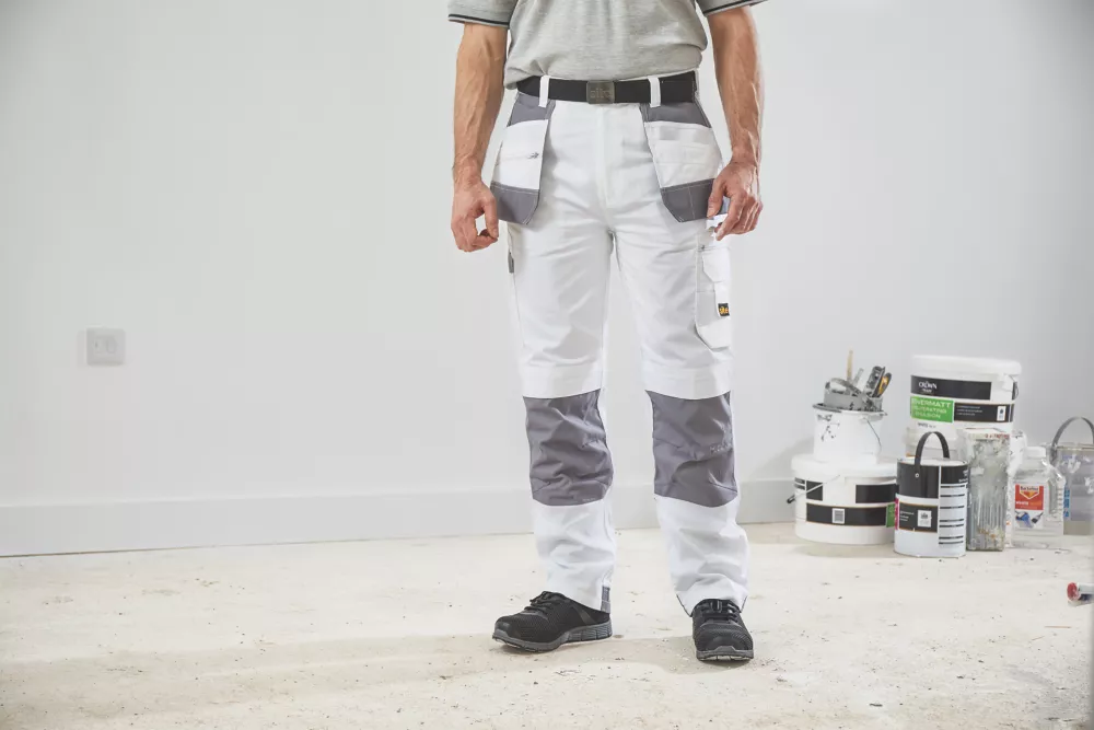 Site Jackal Work Trousers White / Grey 34" W 32" L 5 Site Jackal Work Trousers White / Grey 34" W 32" L - Image 3