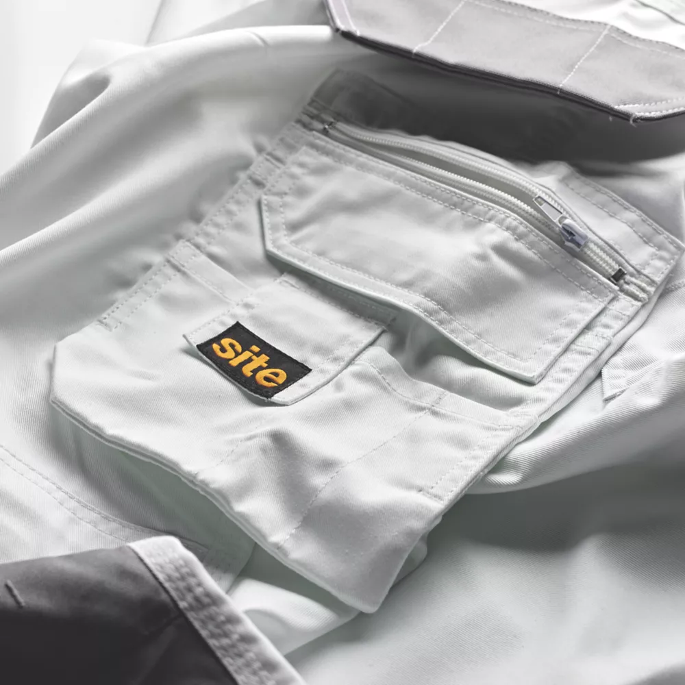 Site Jackal Work Trousers White / Grey 34" W 32" L 7 Site Jackal Work Trousers White / Grey 34" W 32" L - Image 5