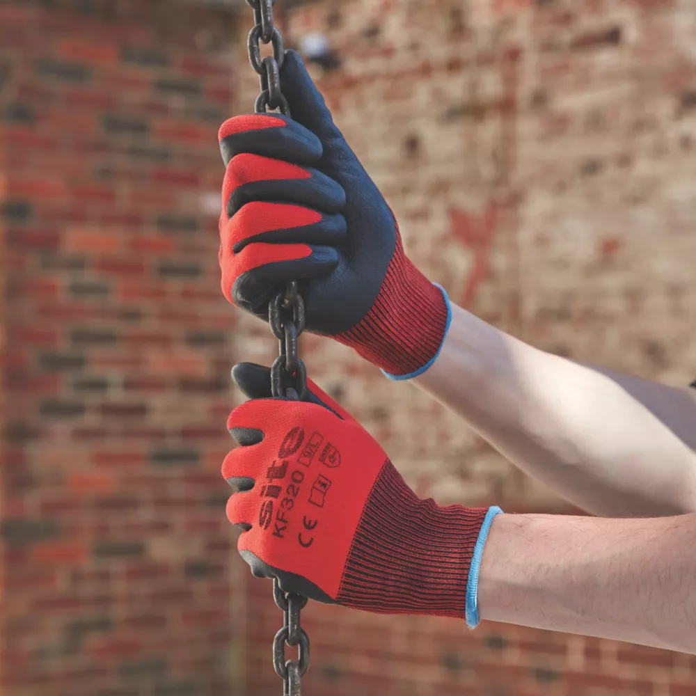 Site 320 Nitrile Foam Coated Gloves Red / Black X Large 4 Site 320 Nitrile Foam Coated Gloves Red / Black X Large - Image 2