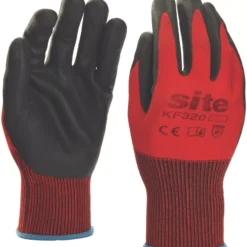 Site 320 Nitrile Foam Coated Gloves Red / Black X Large