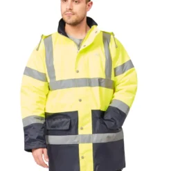 Site Shackley Hi-Vis Traffic Jacket Yellow/Navy Large 54" Chest -Home Tools Sales 2024 666XR A5