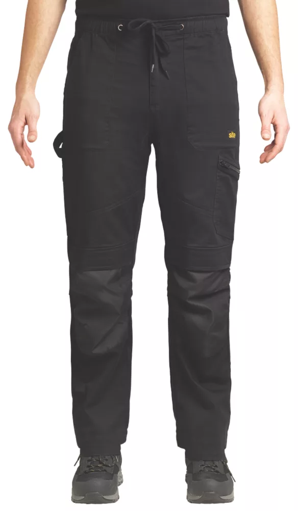 Site Tesem Multi-Pocket Work Trousers Black 32" W 32" L 7 Site Tesem Multi-Pocket Work Trousers Black 32" W 32" L - Image 5