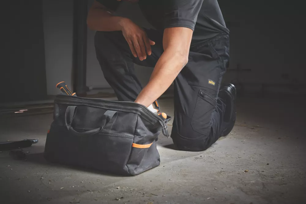 Site Tesem Multi-Pocket Work Trousers Black 32" W 32" L 10 Site Tesem Multi-Pocket Work Trousers Black 32" W 32" L - Image 8