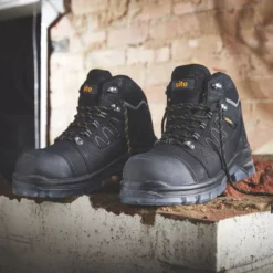 Site Natron Safety Boots Black Size 11 -Home Tools Sales 2024 787PF A7