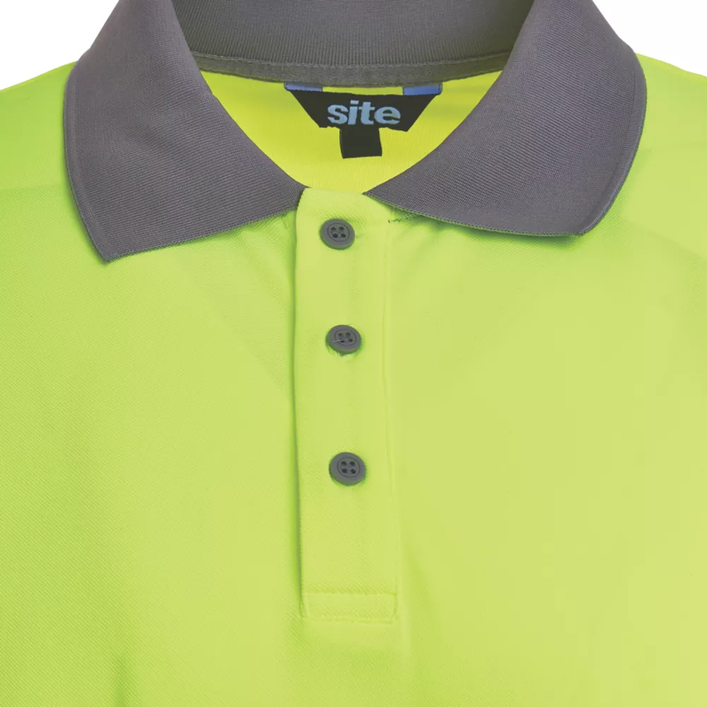 Site Hi-Vis Polo Shirt Yellow XX Large 49 1/2" Chest 4 Site Hi-Vis Polo Shirt Yellow XX Large 49 1/2" Chest - Image 2