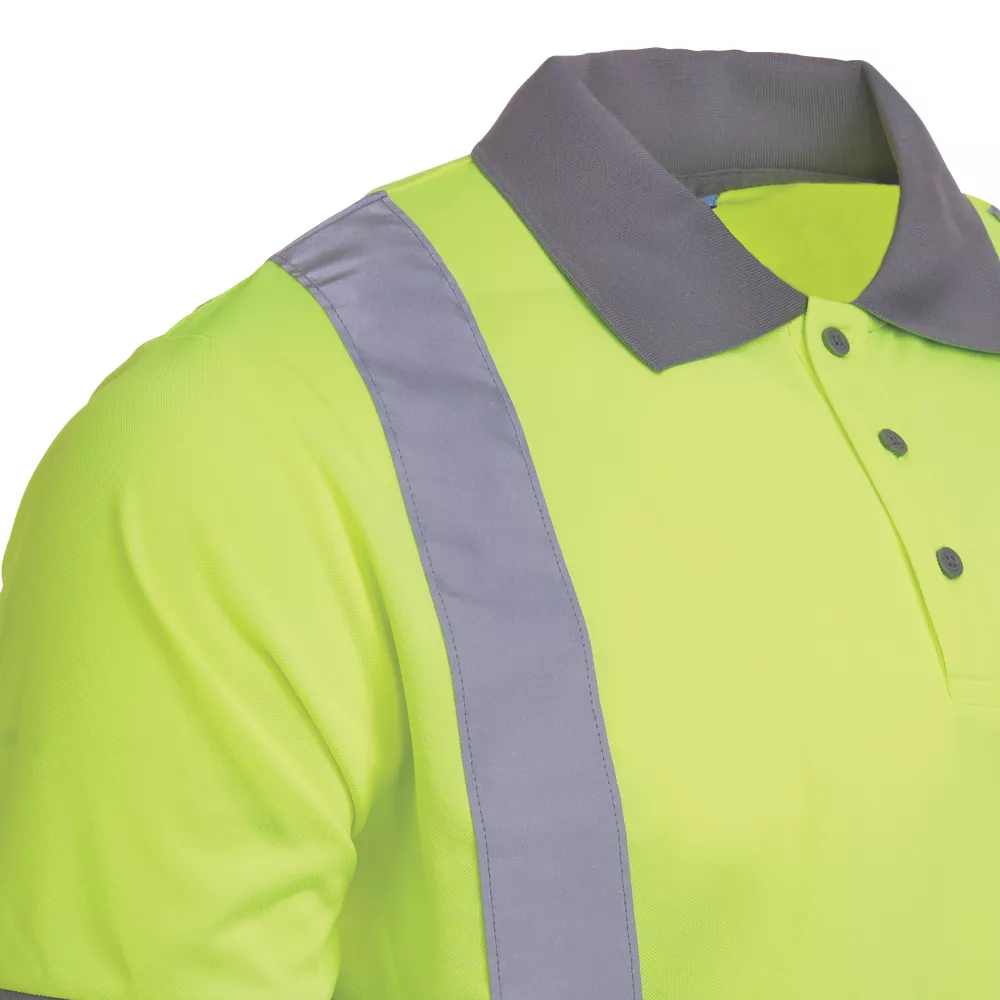 Site Hi-Vis Polo Shirt Yellow XX Large 49 1/2" Chest 5 Site Hi-Vis Polo Shirt Yellow XX Large 49 1/2" Chest - Image 3