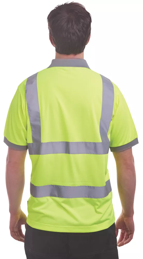 Site Hi-Vis Polo Shirt Yellow XX Large 49 1/2" Chest 7 Site Hi-Vis Polo Shirt Yellow XX Large 49 1/2" Chest - Image 5
