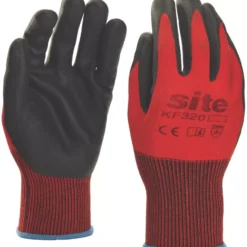Site 320 Nitrile Foam Coated Gloves Red / Black Large