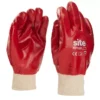 Site 330 PVC Fully-Coated Gloves Red Large -Home Tools Sales 2024 910FR P
