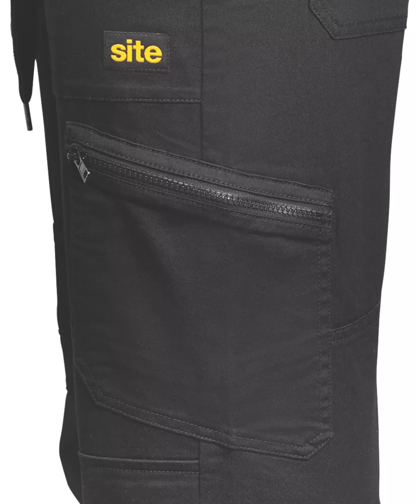 Site Tesem Multi-Pocket Work Trousers Black 38" W 32" L 5 Site Tesem Multi-Pocket Work Trousers Black 38" W 32" L - Image 3