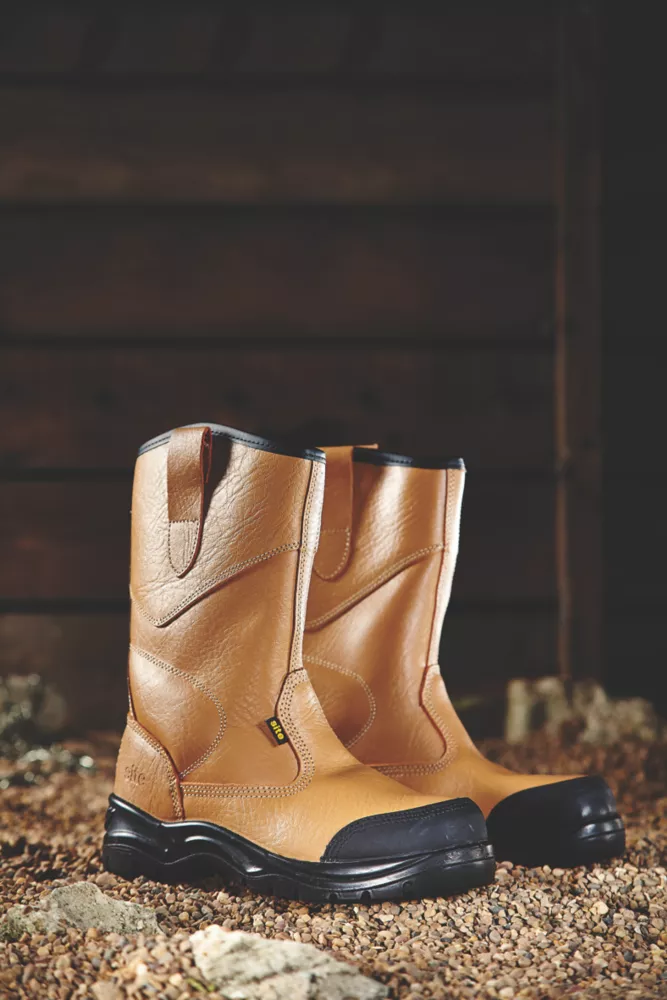 Site Gravel Safety Rigger Boots Tan Size 9 10 Site Gravel Safety Rigger Boots Tan Size 9 - Image 8