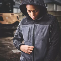 Site Kardal Water-Resistant Ladies Softshell Jacket Black / Grey Size 8-10 -Home Tools Sales 2024 943GX A2