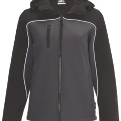 Site Kardal Water-Resistant Ladies Softshell Jacket Black / Grey Size 8-10