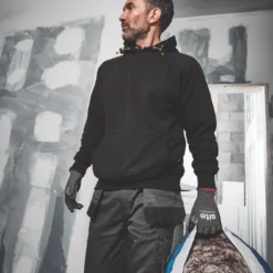 Site Alder Hooded Sweatshirt Black Large 41" Chest -Home Tools Sales 2024 9606P A2