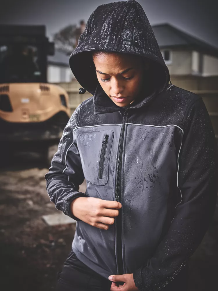 Site Kardal Water-Resistant Ladies Softshell Jacket Black / Grey Size 16-18 5 Site Kardal Water-Resistant Ladies Softshell Jacket Black / Grey Size 16-18 - Image 3