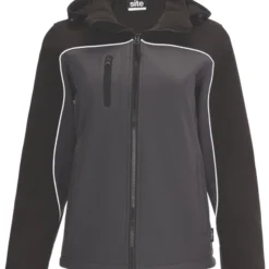 Site Kardal Water-Resistant Ladies Softshell Jacket Black / Grey Size 16-18