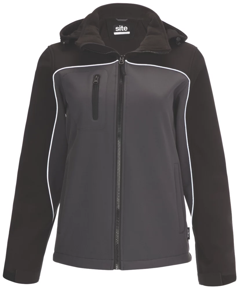 Site Kardal Water-Resistant Ladies Softshell Jacket Black / Grey Size 16-18 3 Site Kardal Water-Resistant Ladies Softshell Jacket Black / Grey Size 16-18